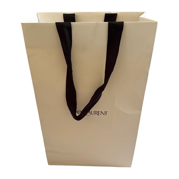 SAINT LAURENT WHITE AND BLACK ICONIC SHOPPING BAG - Picture 1 of 7